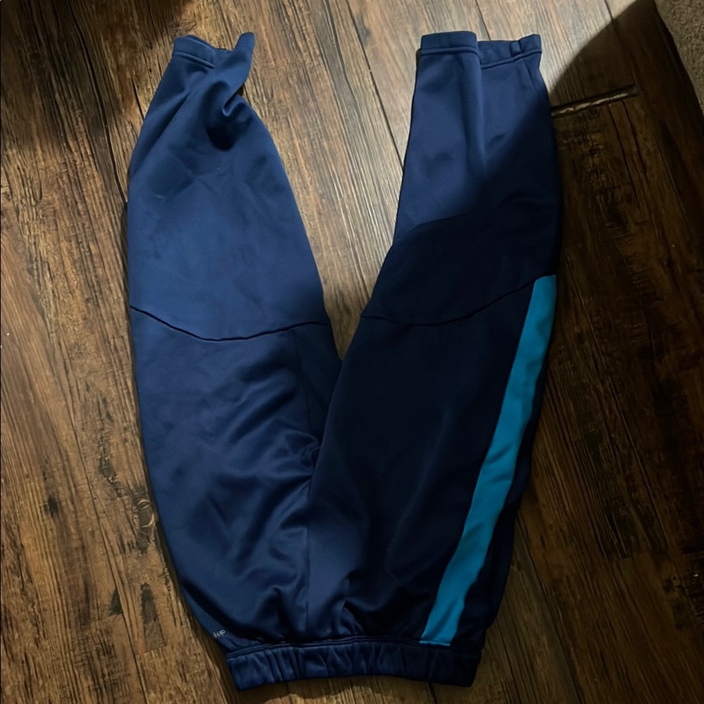 Russell Athletic Black and Teal Track Pants